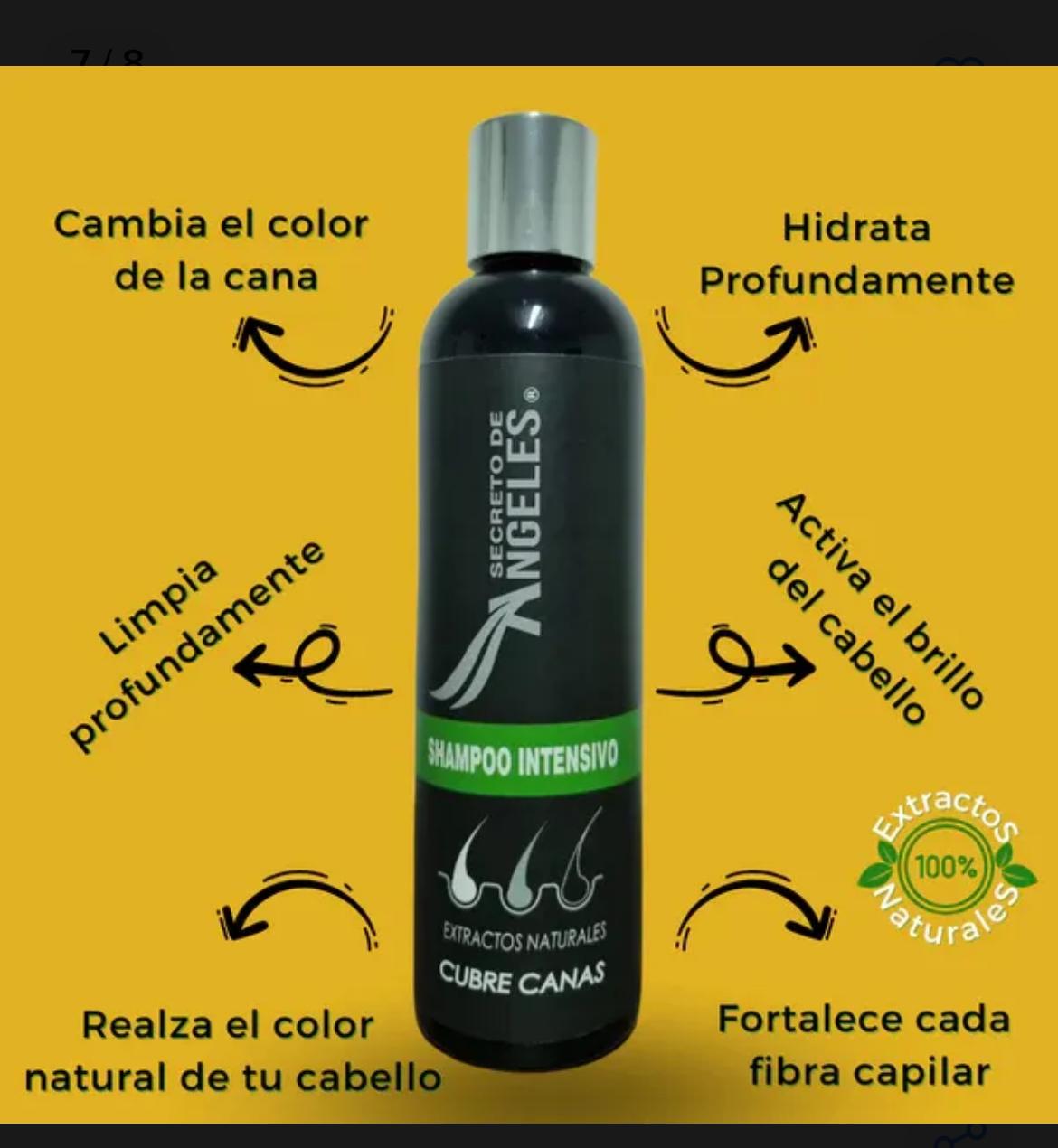 SHAMPOO CUBRECANAS ANGELES® 100% NATURAL + 2 REGALOS