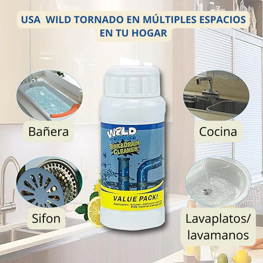WILD TORNADO™ – Limpieza práctica para tus cañerías