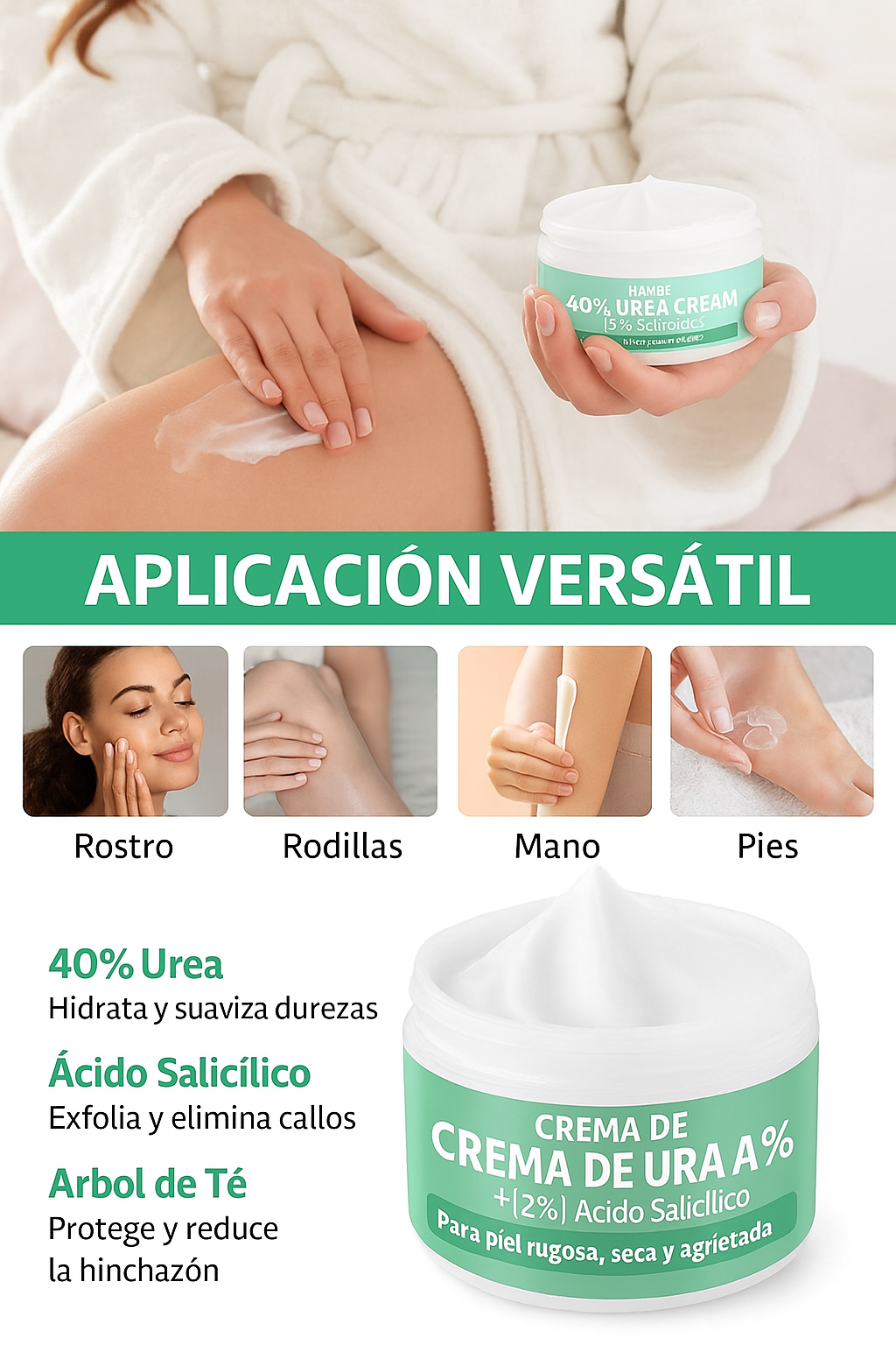 CREMA UREA AL 40% - MANOS Y PIES  AHORRA EL 50% en la 2 unidad