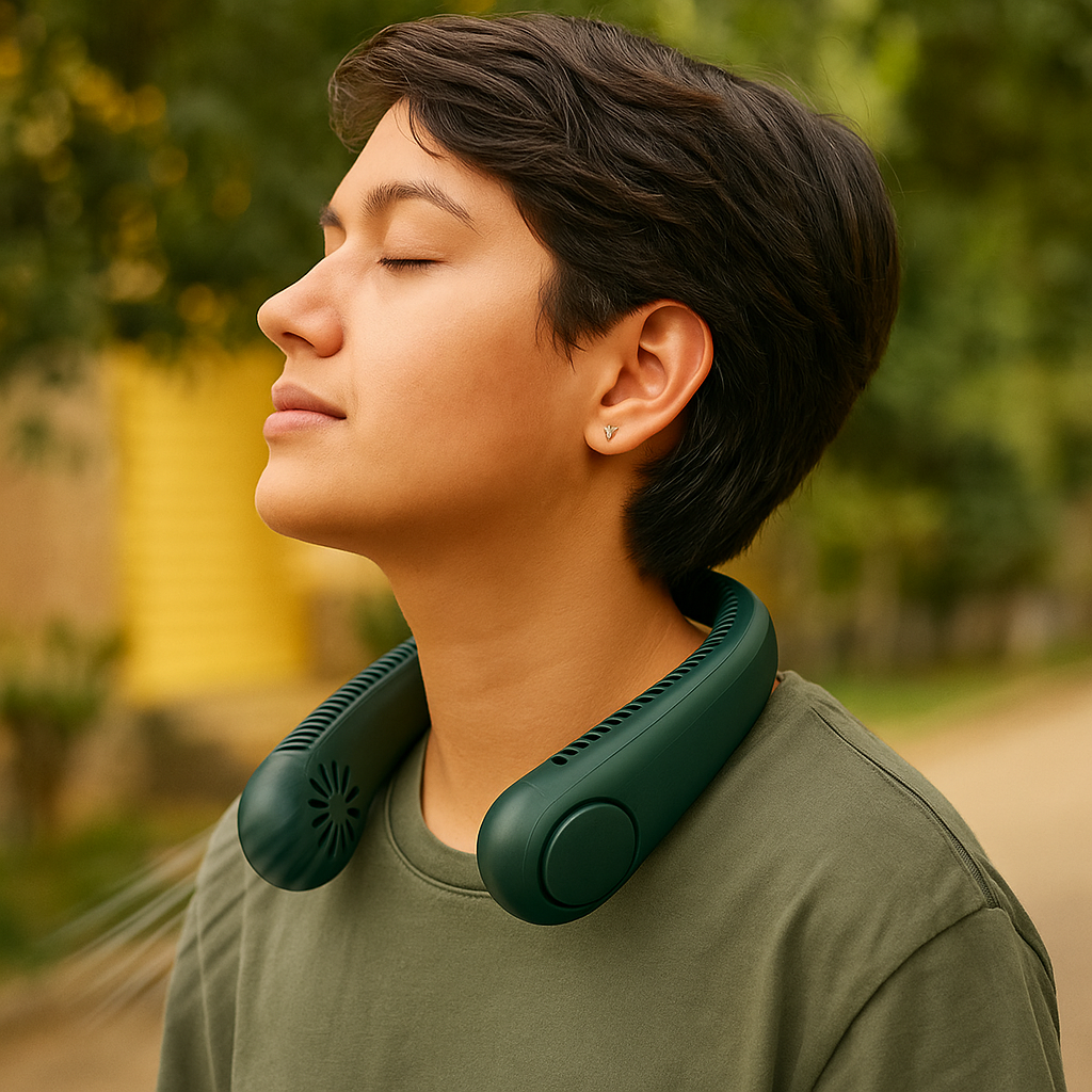 Ventilador de Cuello Portátil – Refresca tu día sin usar las manos